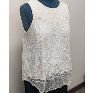 Cato Off White Lace Sleeveless Top 18/20W